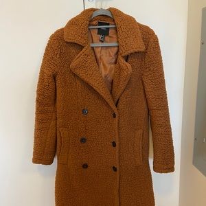 Brown teddy coat